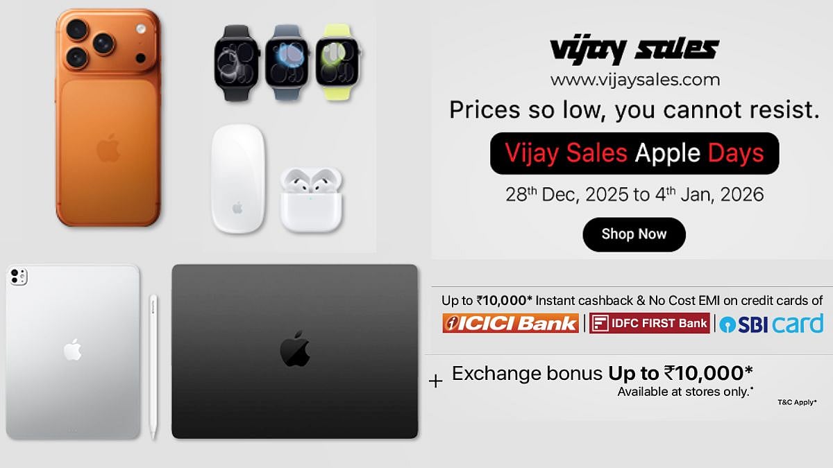 Vijay Sales Apple Days Sale: Price Cuts On iPhone 17 Series, iPhone 16 Range, iPads, MacBook Air M4 