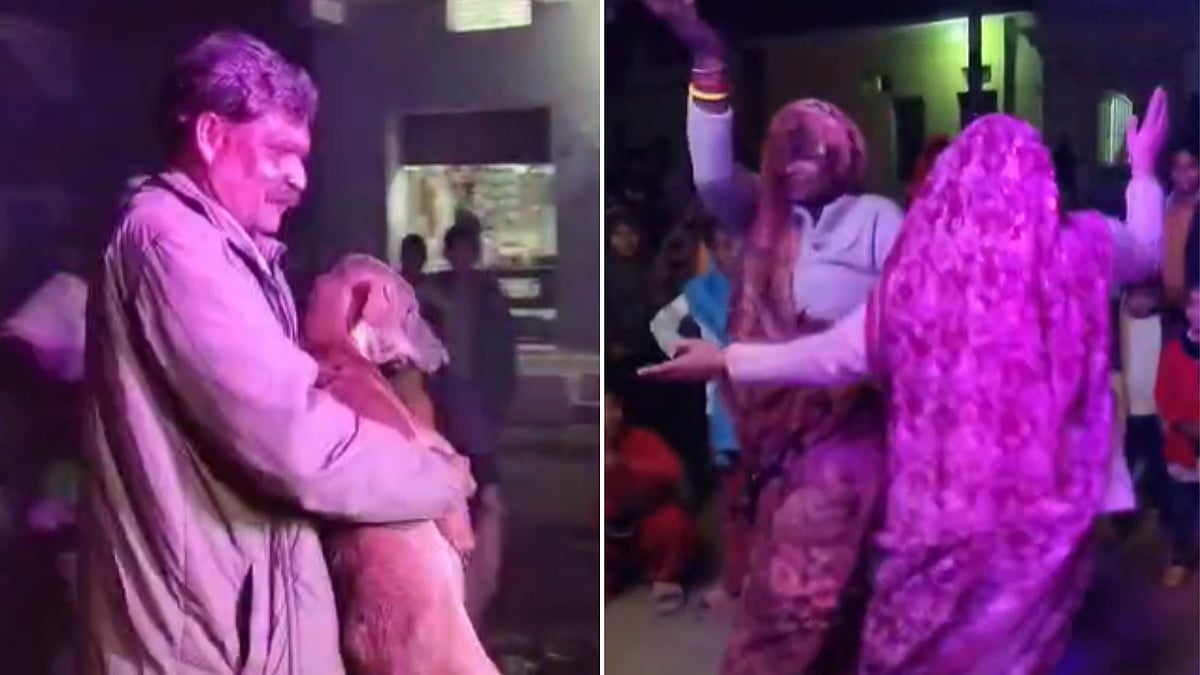 MP News: Villagers Dance & Party To Celebrate Birth Of 6 Puppies With Rituals In Chhatarpur -- VIDEO