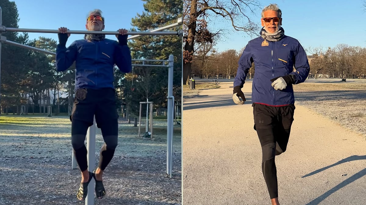 Milind Soman Impresses Fans By Exercises In Freezing -2°C Weather, Shows Off Pull-Ups & Other Moves At 60 