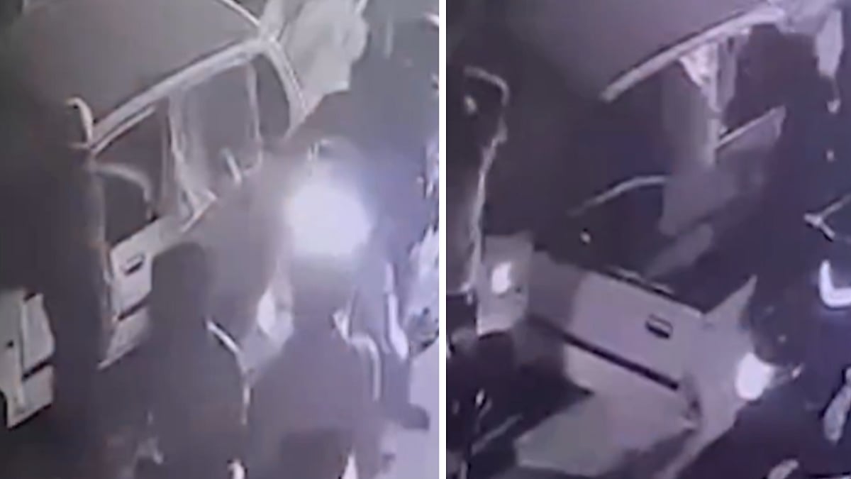 Brutal Attack Caught On Camera: Group Attacks Man With Rods, Machetes; Smashes Car Window In...
