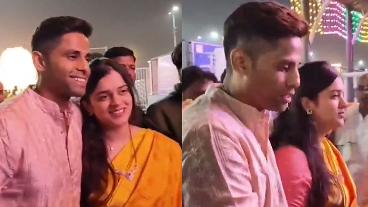 Video: Suryakumar Yadav Seeks Divine Blessings With Wife Devisha At Sri Venkateswara Temple In Tirupati 