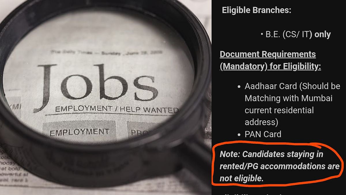 ‘Candidates Staying On Rent/PG Not Eligible’: Netizens Fume Over Mumbai Firm’s Campus Placement Advertisement 