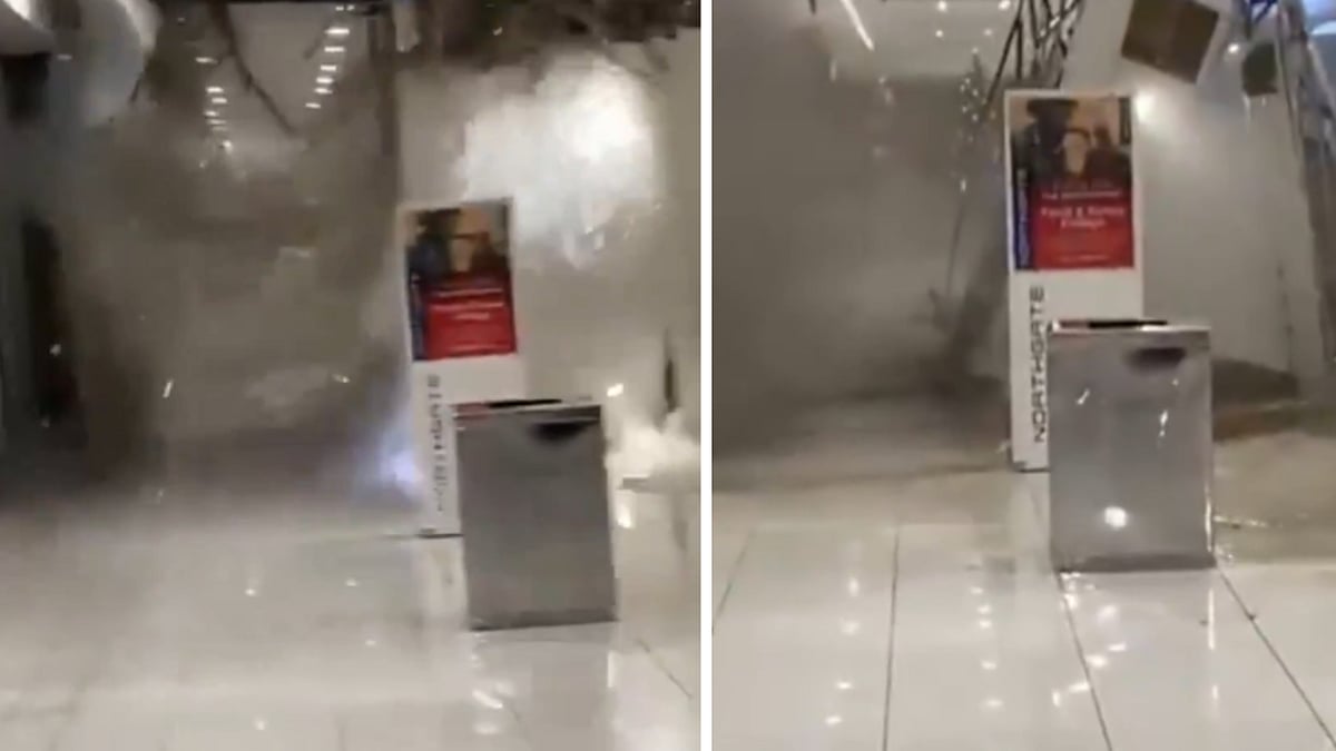 South Africa: Viral Video Shows Ceiling Collapsing At Johannesburg’s Northgate Mall In Amid Heavy...