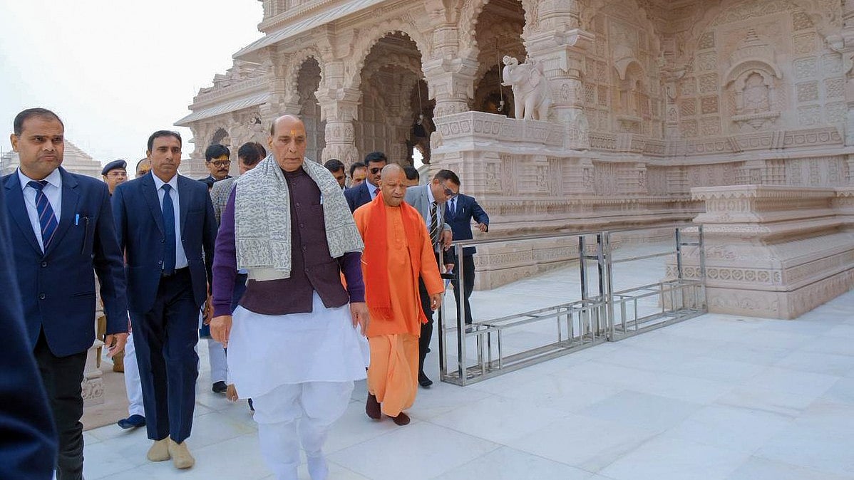 Yogi Adityanath, Rajnath Singh Offer Prayers At Hanuman Garhi, Ram Temple In Ayodhya