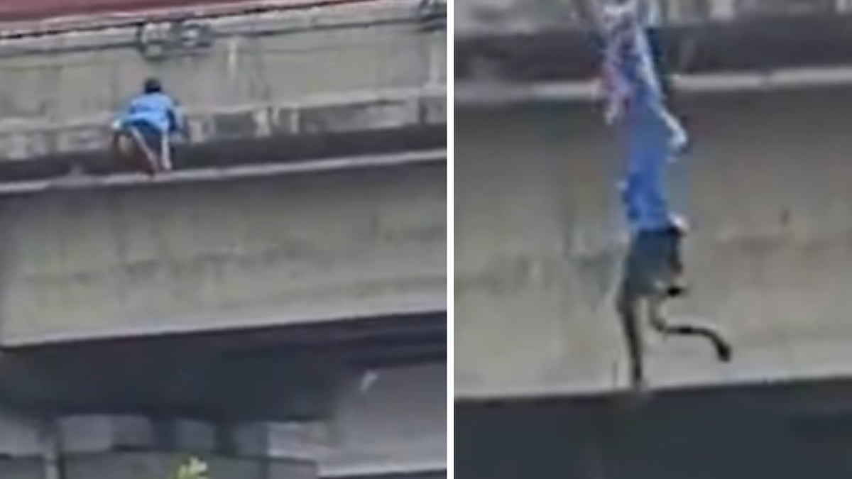 Chennai: Viral Video Shows Man Falls To Ground While Performing Dangerous Stunt On 60-Foot-High...
