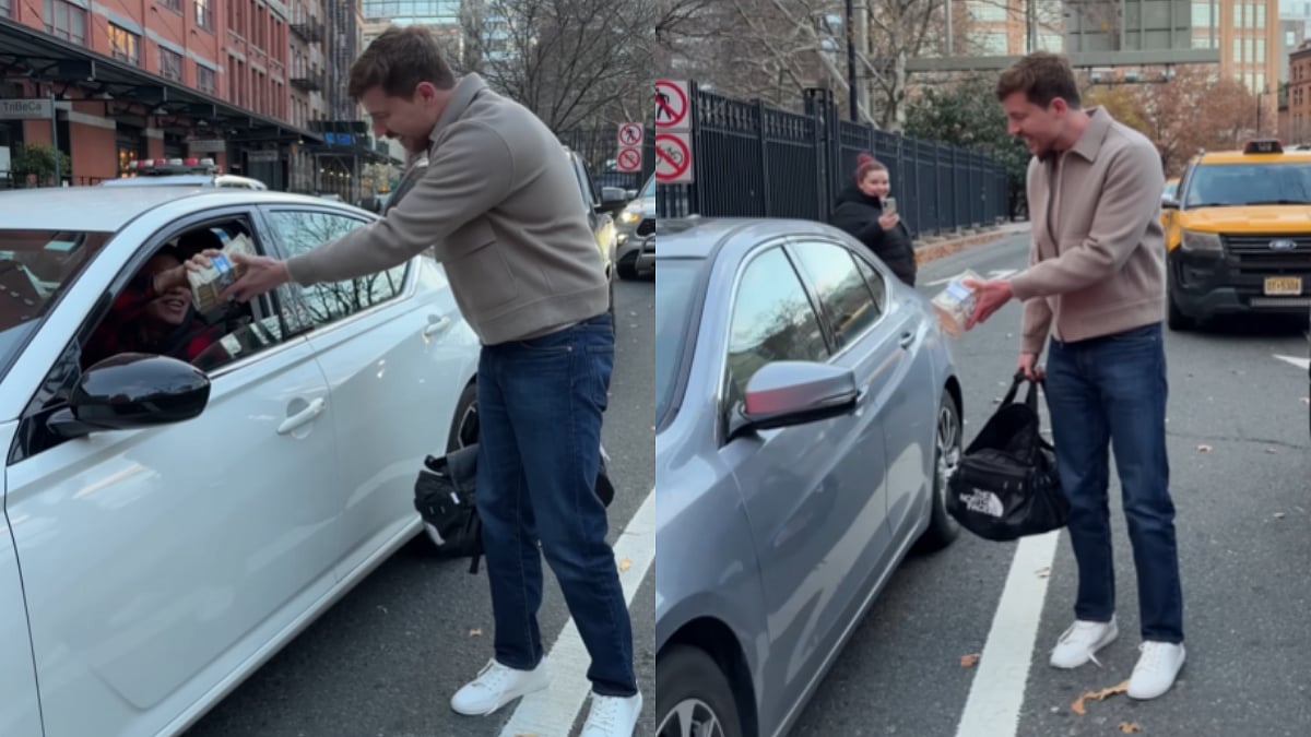 American YouTuber MrBeast Offers Nearly ₹90,000 To Each Commuter Stuck In Traffic, Gives Away Millions In Seconds | VIDEO 
