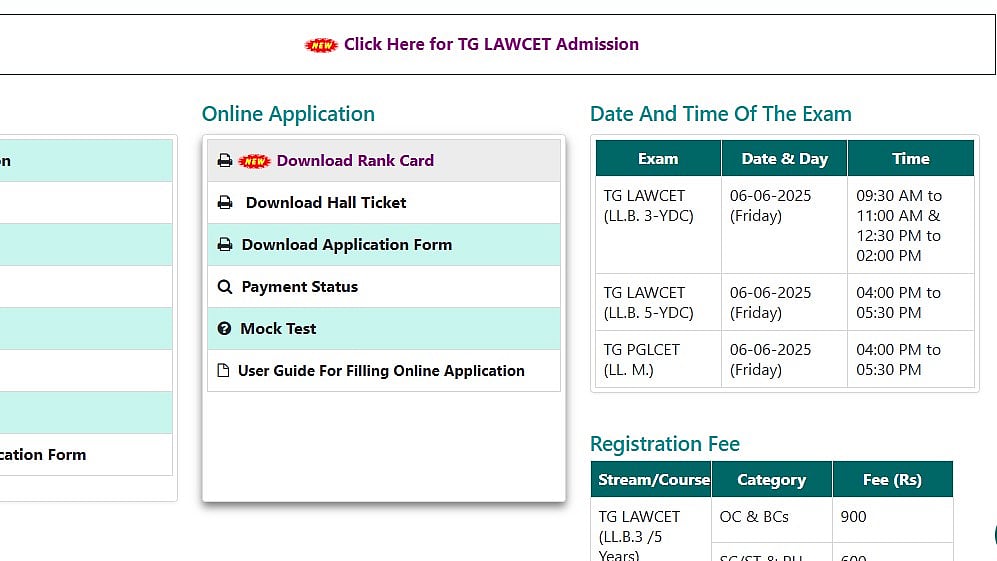 TG LAWCET, TG PGLCET 2026 Exam Dates Announced At lawcet.tgche.ac.in; Check Schedule Here 