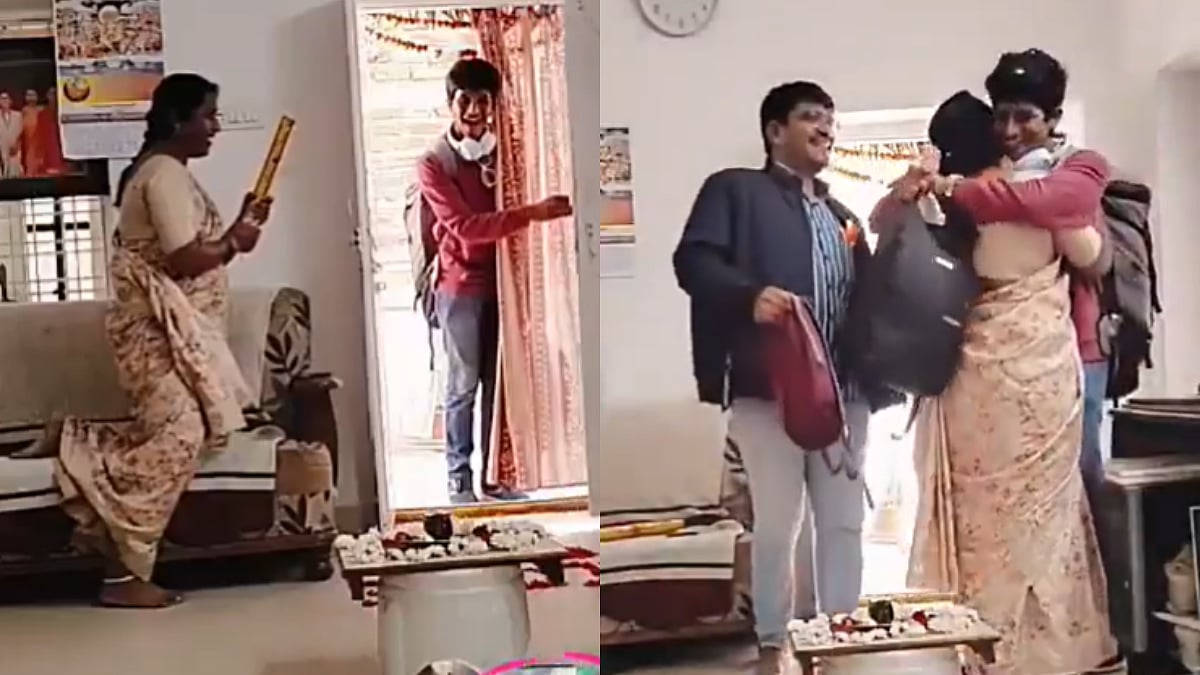 WATCH: Emotional Mother Surprises Son With Decorations, Warm Hug As He Returns Home From College After Four Months 