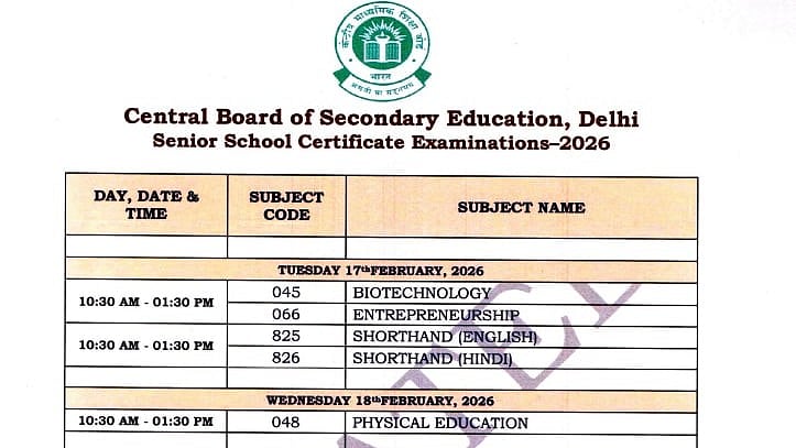 CBSE Releases Revised Class 12 Board Exam Timetable 2026; Check Full Schedule Here