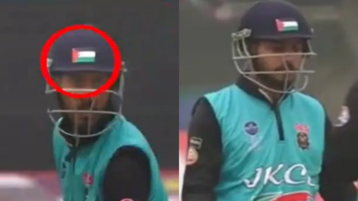 Jammu and Kashmir Champions League Cricketer Furqan Bhatt Banned For Wearing Helmet With Palestine Flag; J&K Police Begin Probe 