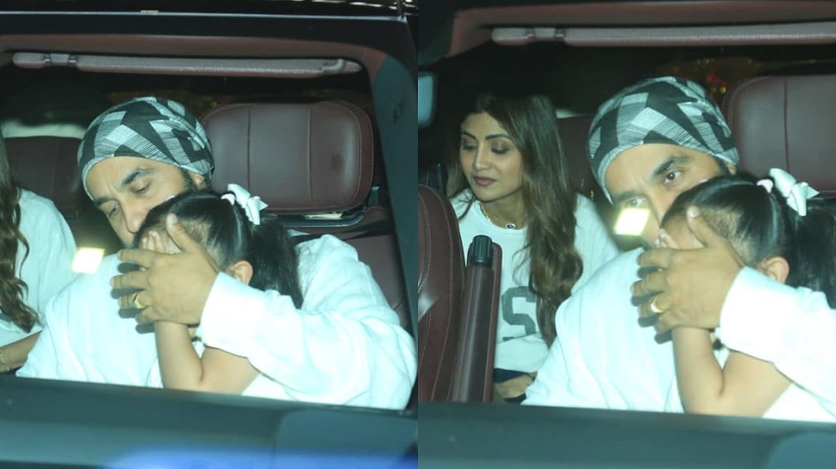 Raj Kundra Hides 5-Year-Old Daughter Samisha's Face From Paps As They Get Spotted At Mumbai Airport;...