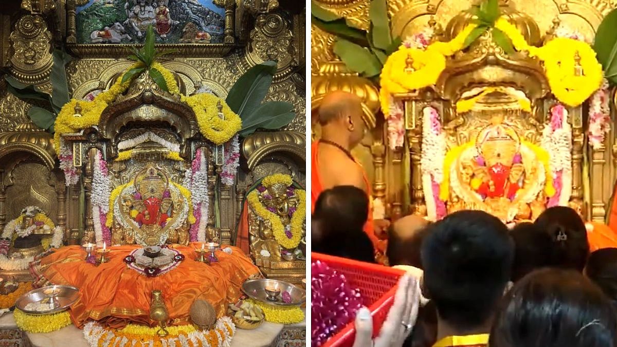 Mumbai Begins New Year 2026 With Devotion As Thousands Flock To Siddhivinayak Temple Early Morning; Watch 1st Aarti Here 