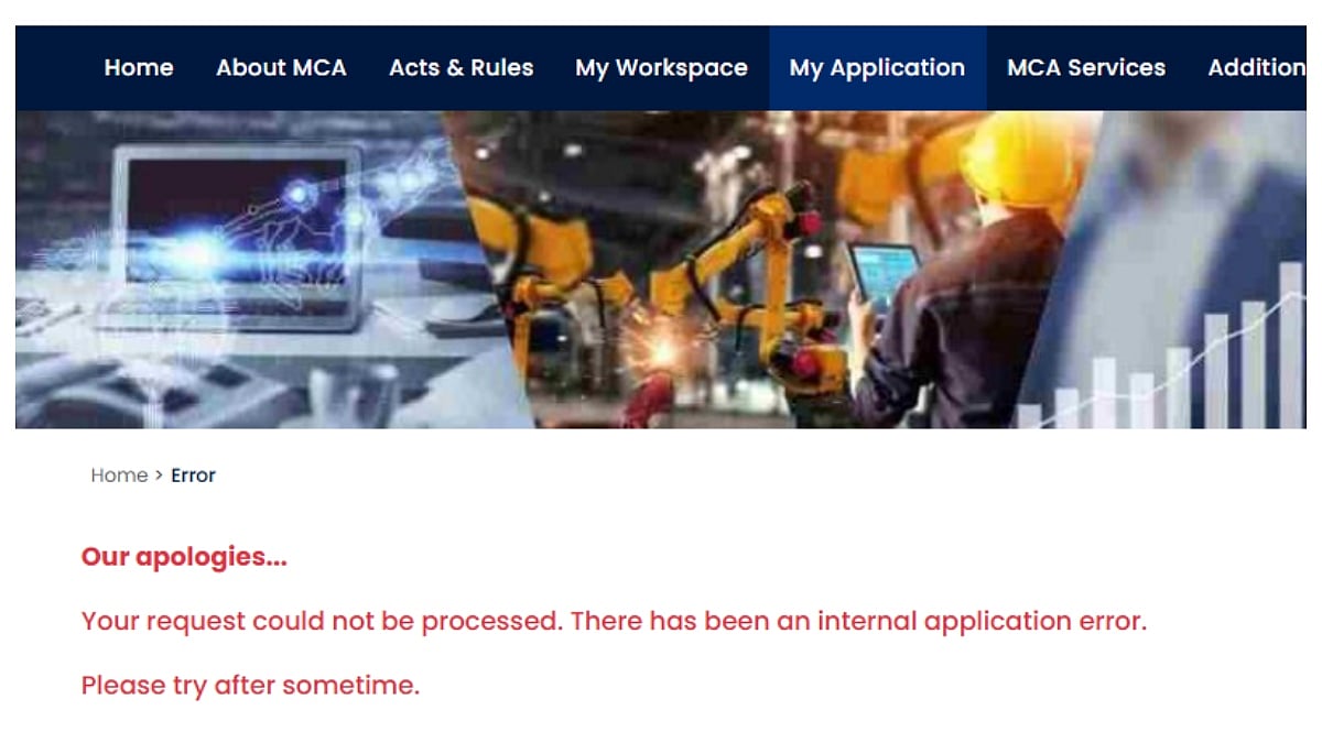 MCA Portal Shows Errors After Year-End Filing Deadline, Extension Demands Grow As Professionals Seek Relief 