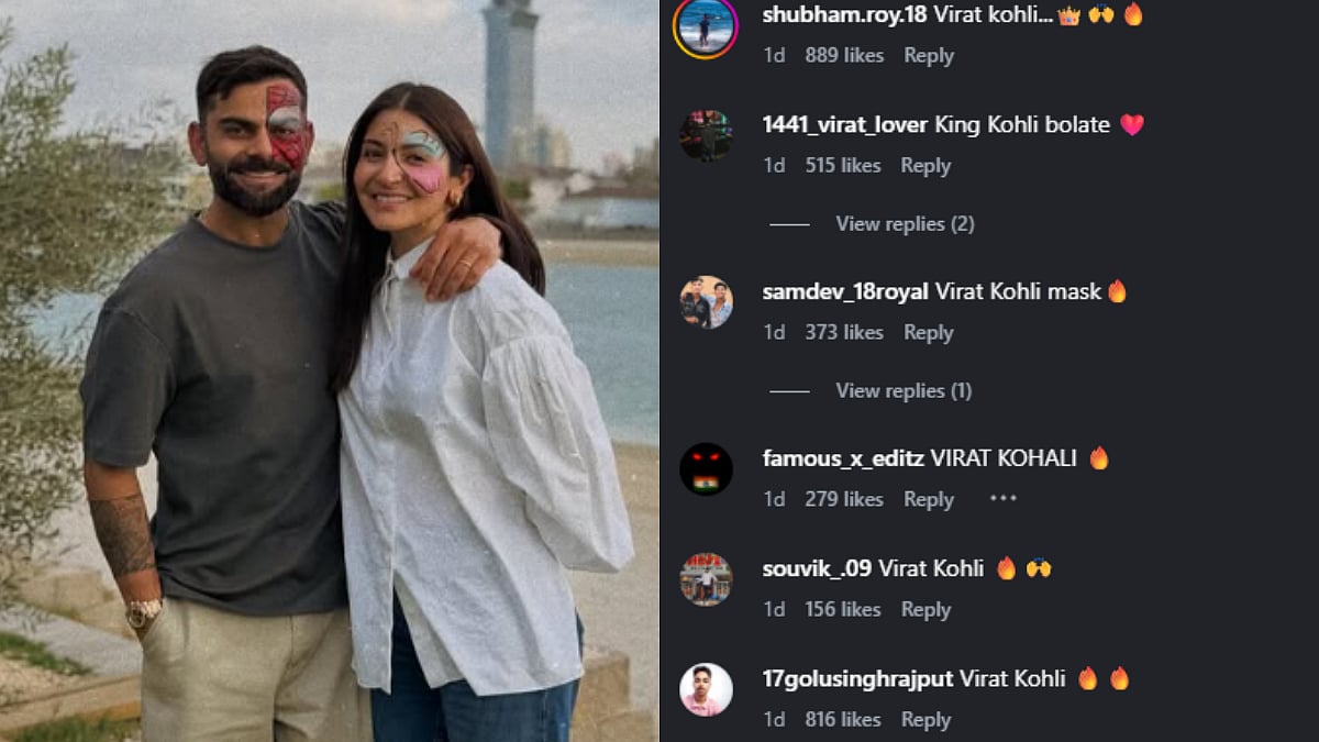 Virat Kohli's Face Painting Picture With Anushka Sharma Sparks Fans' Frenzy Into Spiderman's Comments Section On Instagram | WATCH 