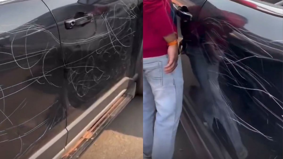 'Jealousy At Peak': Man Shares Video Of His Car Aggressively Vandalized From All Sides; Netizens Condemn Act 