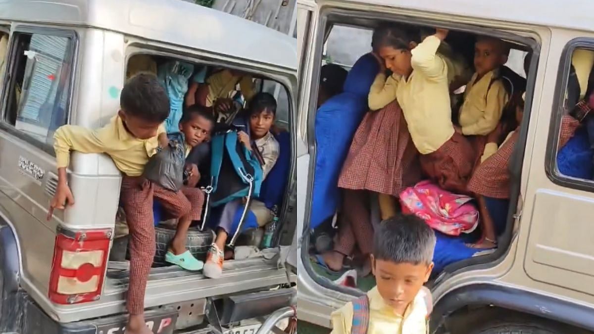 Viral Video Shows Schoolchildren Risking Lives In Overcrowded SUV In UP's Kushinagar