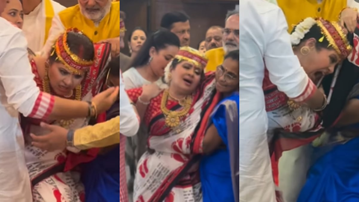 Viral Video Shows Sudha Chandran In Trance During Devi Bhajan, 3 People Hold Her As She Appears...