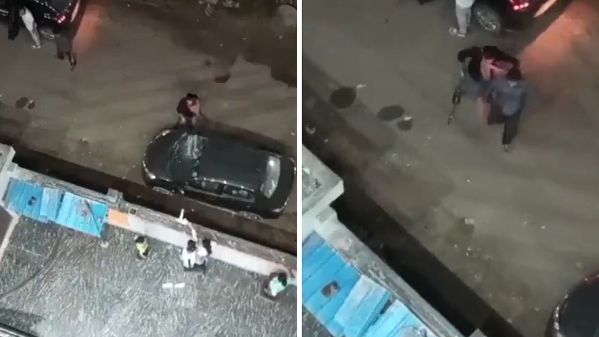 'B*******, M*******d': Viral Video Shows Group Of Men Abusing, Vandalising Car Outside Greater Noida...