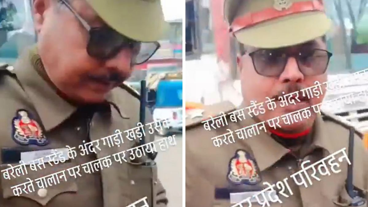 Police Brutality Caught On Cam In UP: Traffic Cop Threatens And Slaps Man After Issuing Challan To...