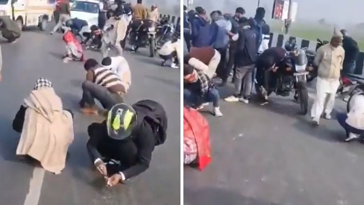 Uttar Pradesh: Viral Video Shows Commuters Rush To Hapur Highway After Small Pieces Of 'Silver'...