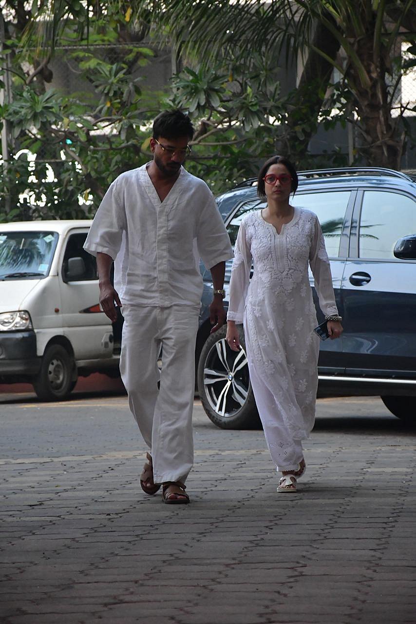 Arjun Bijlani's Father-In-Law's Prayer Meet In Mumbai: Ankita Lokhande, Mouni Roy, Ravie Dubey &...