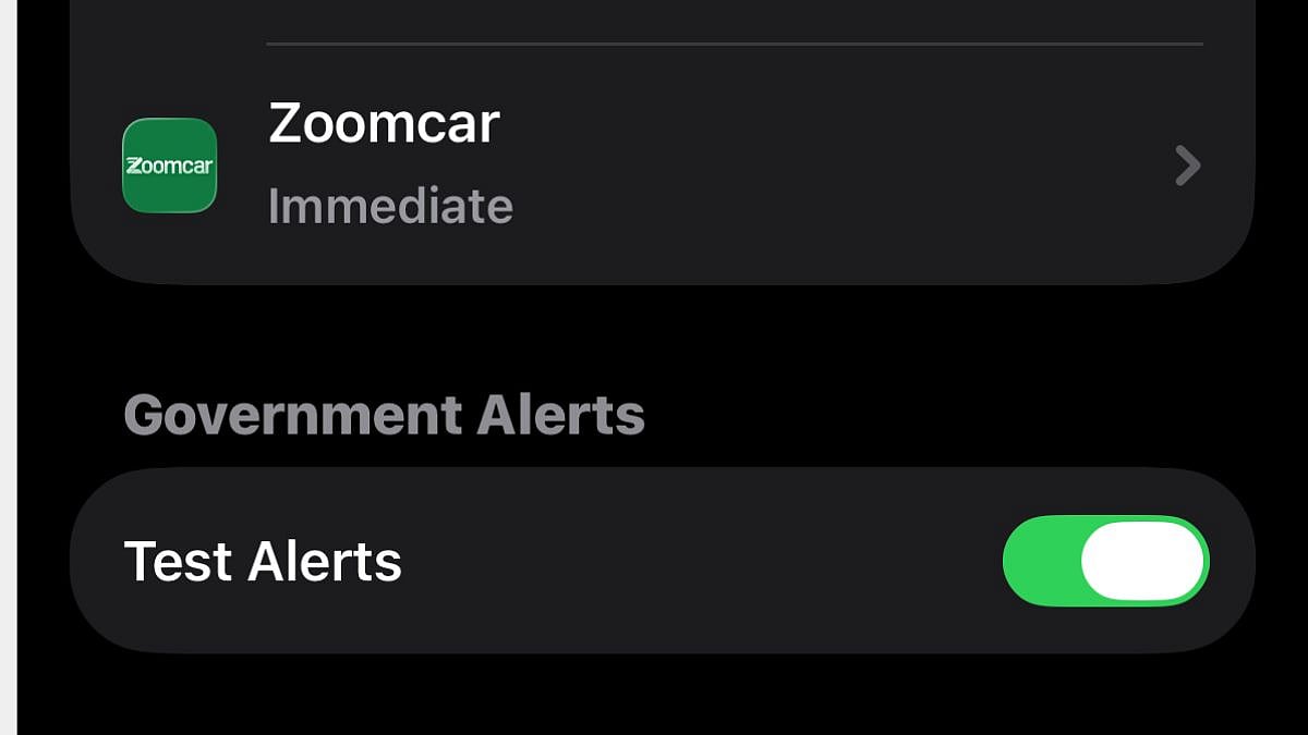 iPhone Government Alerts