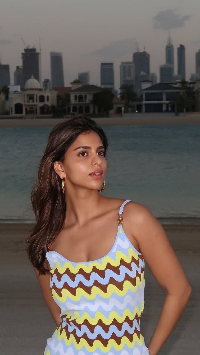 Suhana Khan Turns Dubai Vacation Into A Fashion Showcase With Blue Midi, Espresso Co-Ords & More