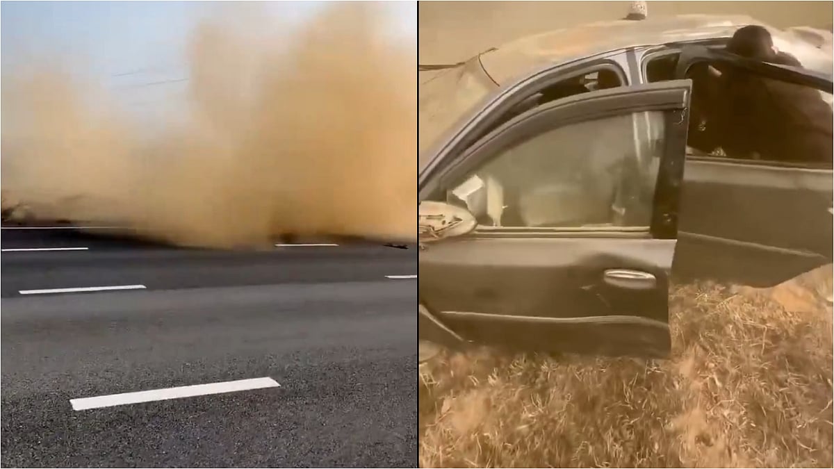 Accident On Delhi-Mumbai Expressway Caught On Cam: Disturbing Video Shows Car Skids Off Highway In...