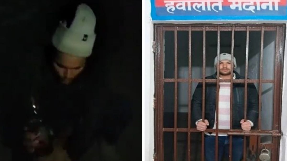 Animal Cruelty Caught On Cam: Man Forcibly Makes Stray Dog Drink Alcohol In Uttar Pradesh’s...