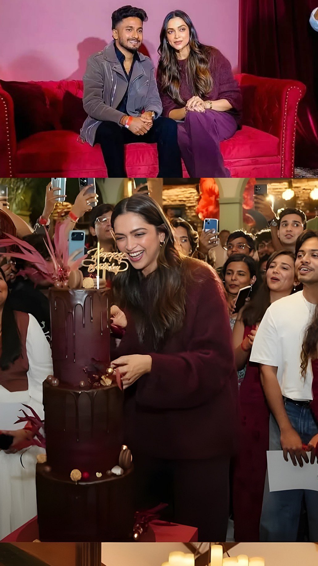Deepika Padukone Celebrates 40th Birthday With Fans In ₹6000 Burgundy Look, Cuts Giant Three-Tier...