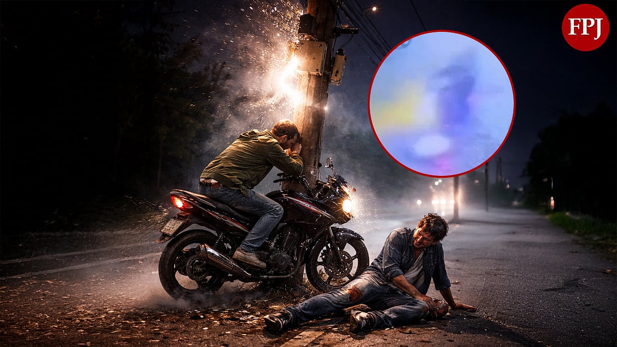 UP: 'Drunk' Rider Rams Speeding Bike Into 'Electric' Pole In Amroha; Dramatic Video Surfaces