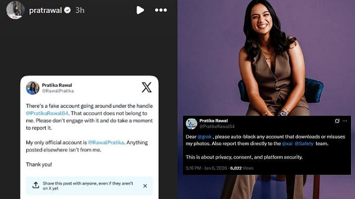 Grok AI Bikini Prompt: Fake vs Real X Accounts Of Women's WC Star Pratika Rawal Leave Netizens Confused 