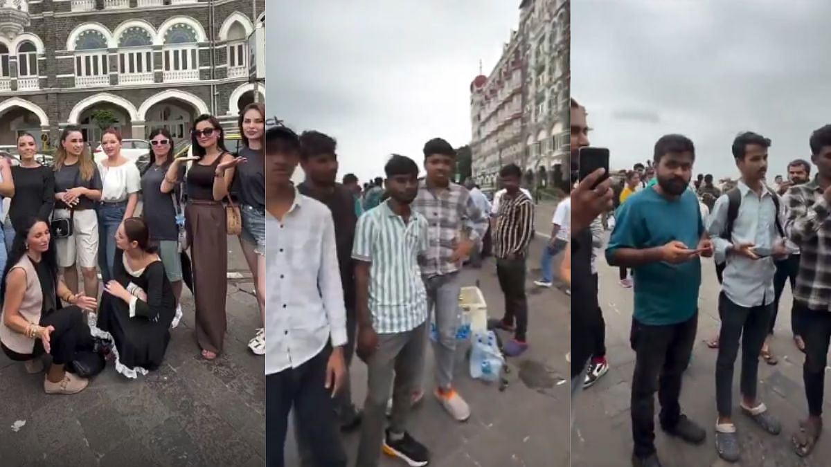 Viral Video Shows Men Staring At Foreign Women Tourists Posing Near Mumbai’s Gateway of India; Netizens Call It 'Disgusting' 