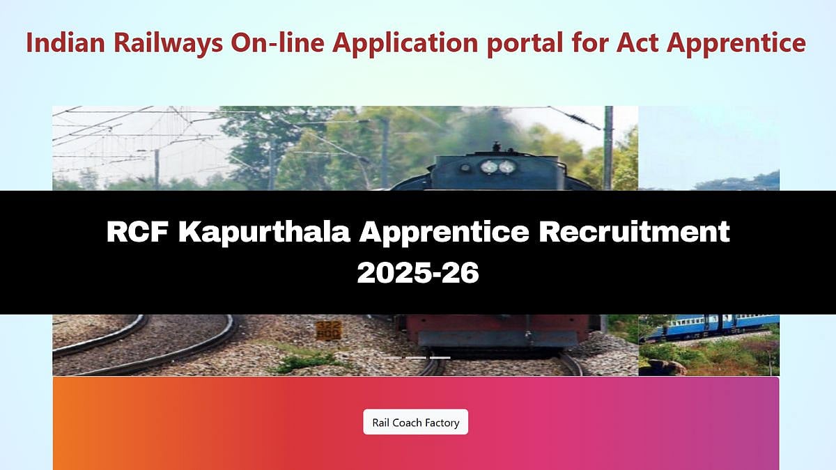 RCF Kapurthala Apprentice Recruitment 2025-26: Application Process Ends Today; Check Selection Process & Other Details Here 