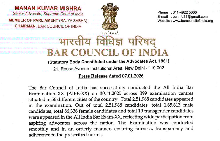AIBE XX Result 2025 Declared At allindiabarexamination.com; 69.21% Candidates Clear Bar Exam
