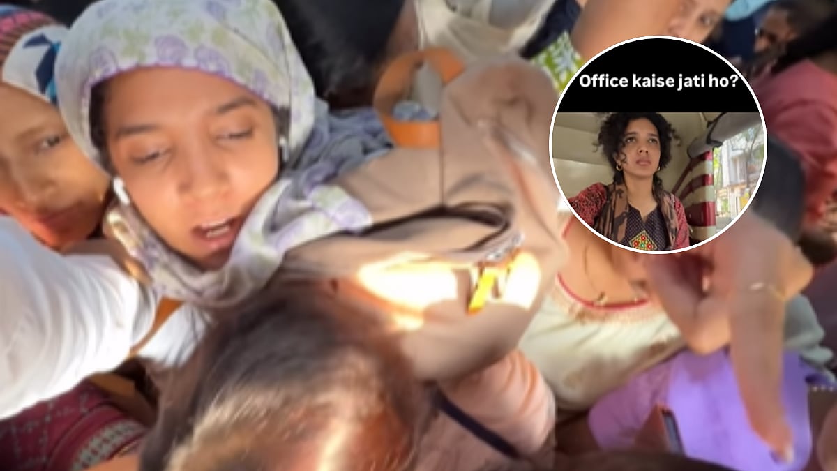 'Bapachi Train Ahe Ka': Kalyan Woman Shows How She Travels To Office Amid 'Ragebaiting Rada' In Crowded Mumbai Local | WATCH 