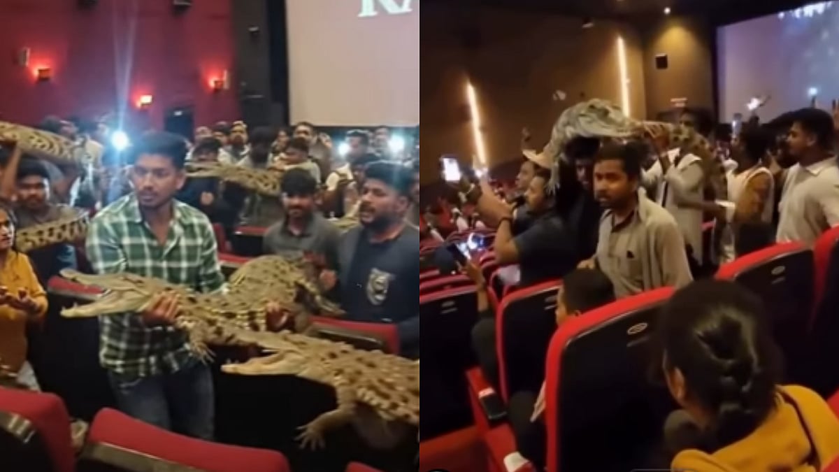 Prabhas Fans Bring Crocodiles Inside Theatre During The Raja Saab Screening, Chant 'Rebel Star'—VIDEO 
