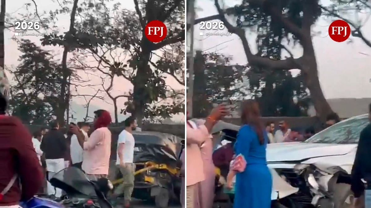 At least five people were seriously injured in a horrific accident that took place on Ghodbunder Road in Thane district of Maharashtra on Friday morning, January 9. | X @fpjindia