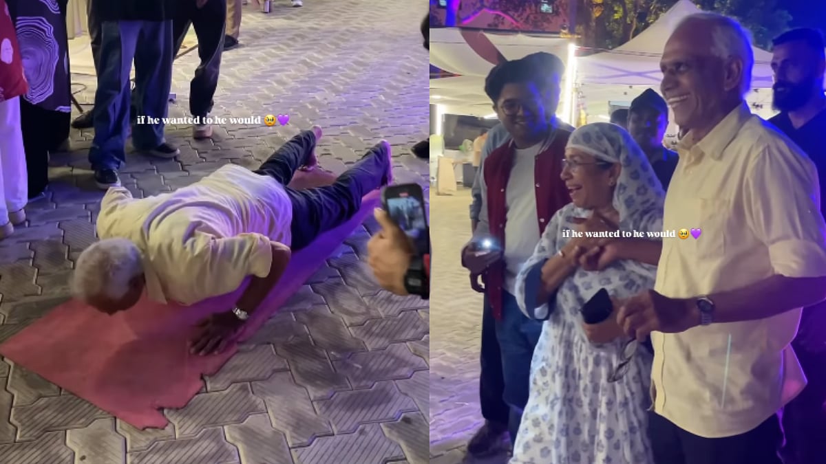 Old Man Performs 30 Push-Ups For Free Earrings For Wife In Viral Video; Internet Says, 'Manifesting This Love' 