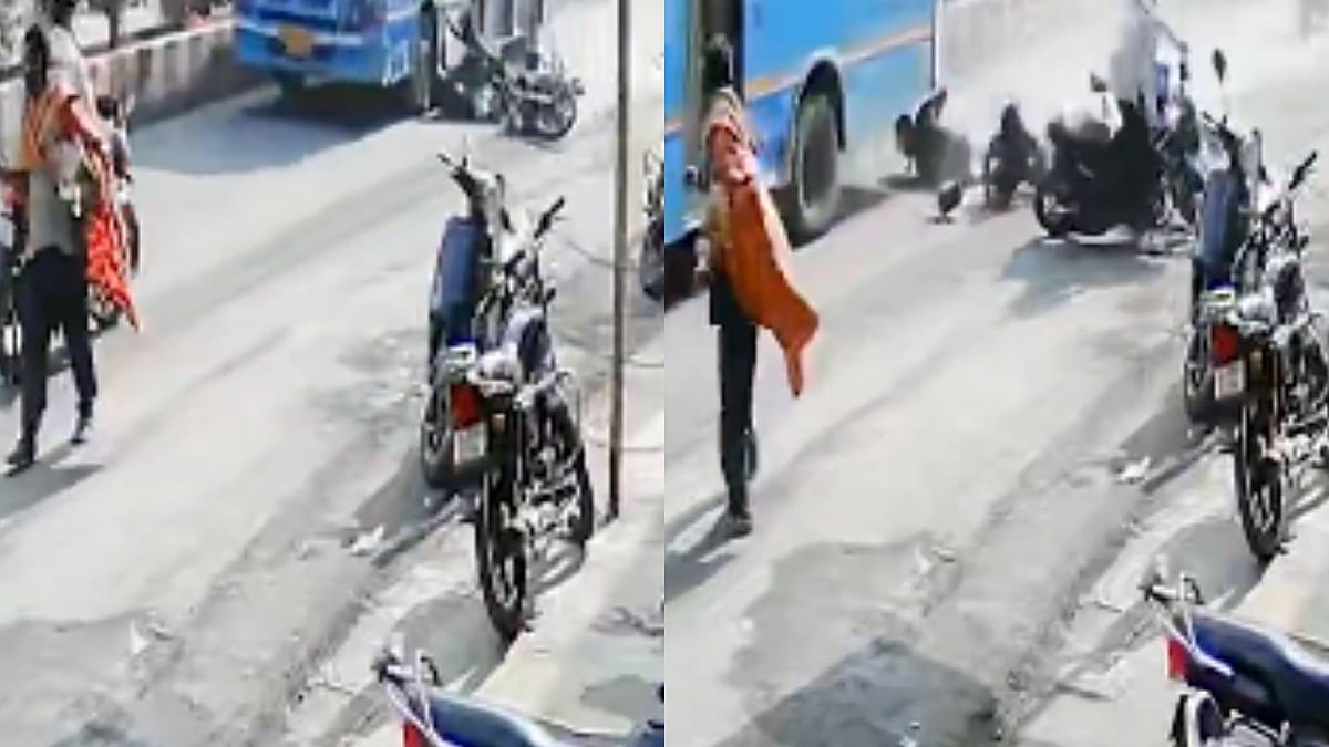 On Camera: Biker Crushed To Death While Attempting To Overtake Bus From Left In Surat