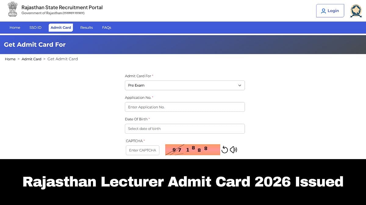 Rajasthan Lecturer Admit Card 2026 Issued; Here's How To Download 