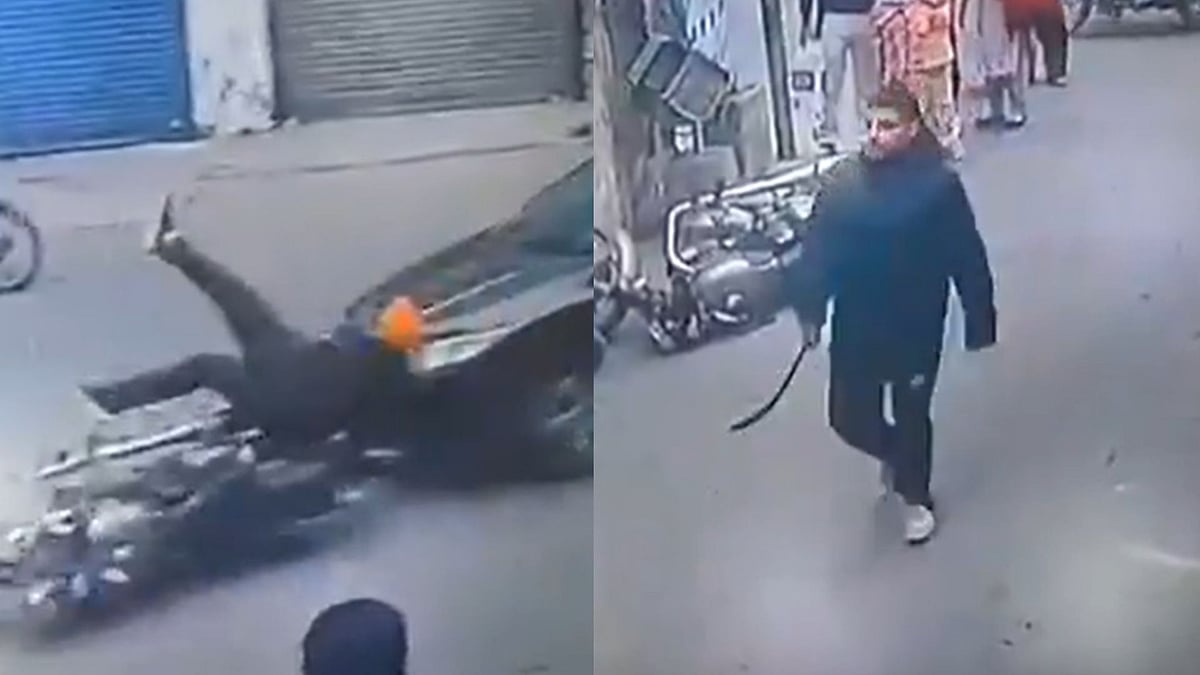 Filmy-Style Robbery In Amritsar: Sword-Flashing Goons In Car Loot Jeweller Travelling On Bike; Onlookers Don’t Dare To Help  — VIDEO 