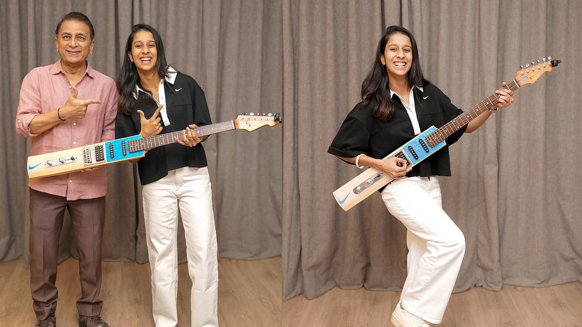 Sunil Gavaskar Gifts Bat-Shaped Guitar To Jemimah Rodrigues: Fulfills 'Jamming' Promise Made To Her Before World Cup Win; Watch Video 