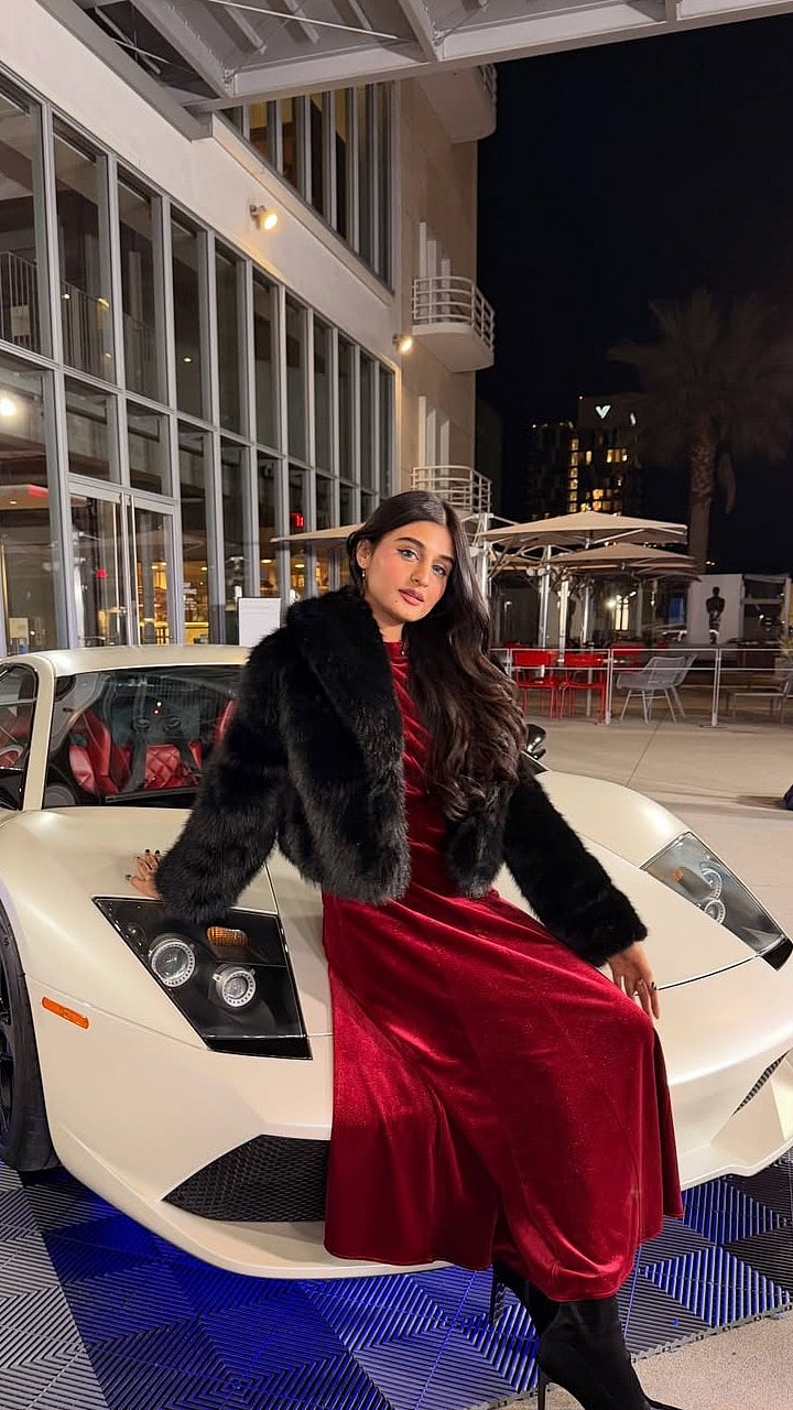 Payal Gaming Breaks The Internet In Ruby Red Dress, Poses With Luxury Car In New Pics
