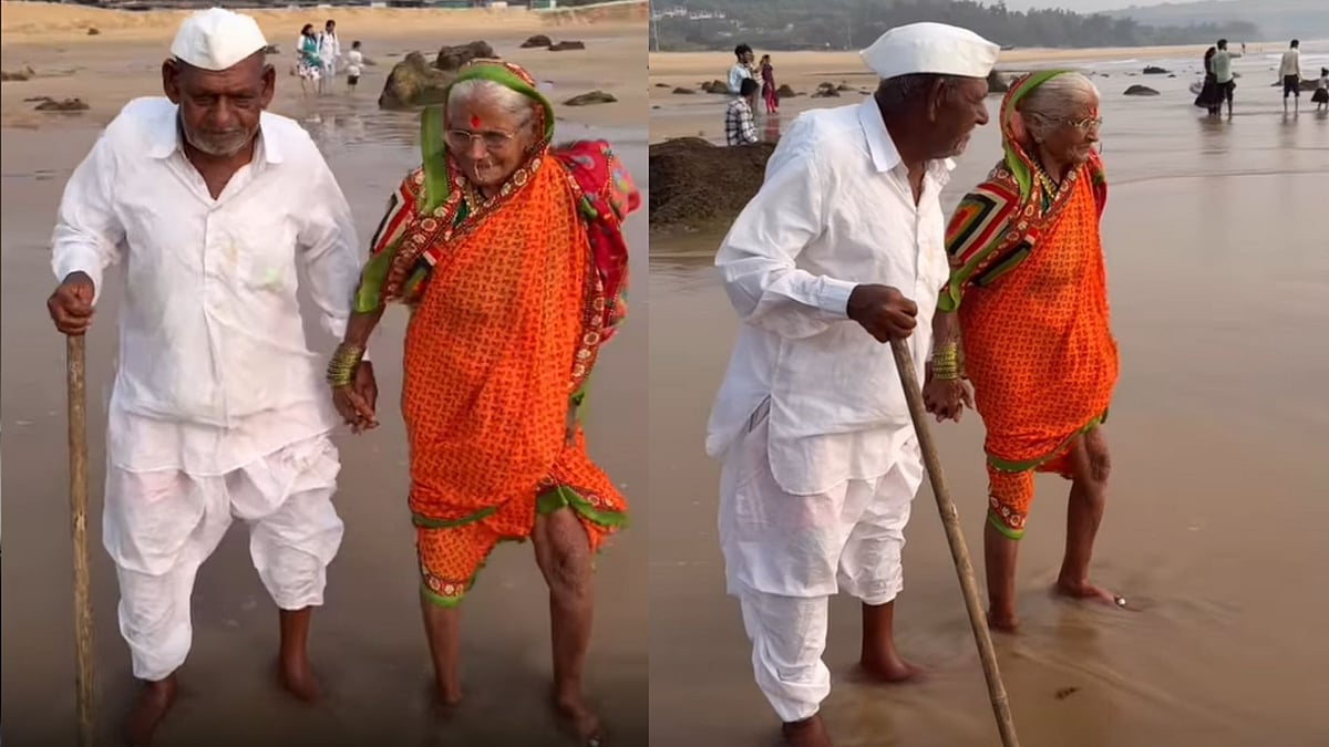 Mumbai Woman's Grandparents Experience Sea Shore For The First Time; Heartwarming Video Goes Viral