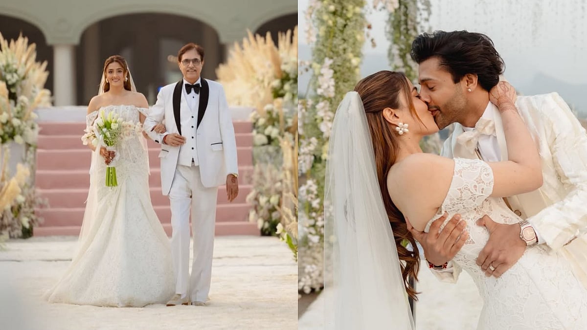 Bride Nupur Sanon's Father Walks Her Down The Aisle In Emotional Yet Joy-filled Moment At Lavish White Wedding In Udaipur 
