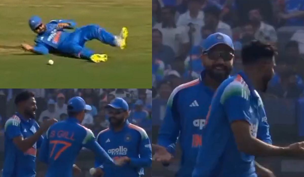 VIDEO: Rohit Sharma's HILARIOUS REACTION Goes Viral As Shubham Gill, Mohammed Siraj Praise His Fielding In IND Vs NZ 1st ODI 