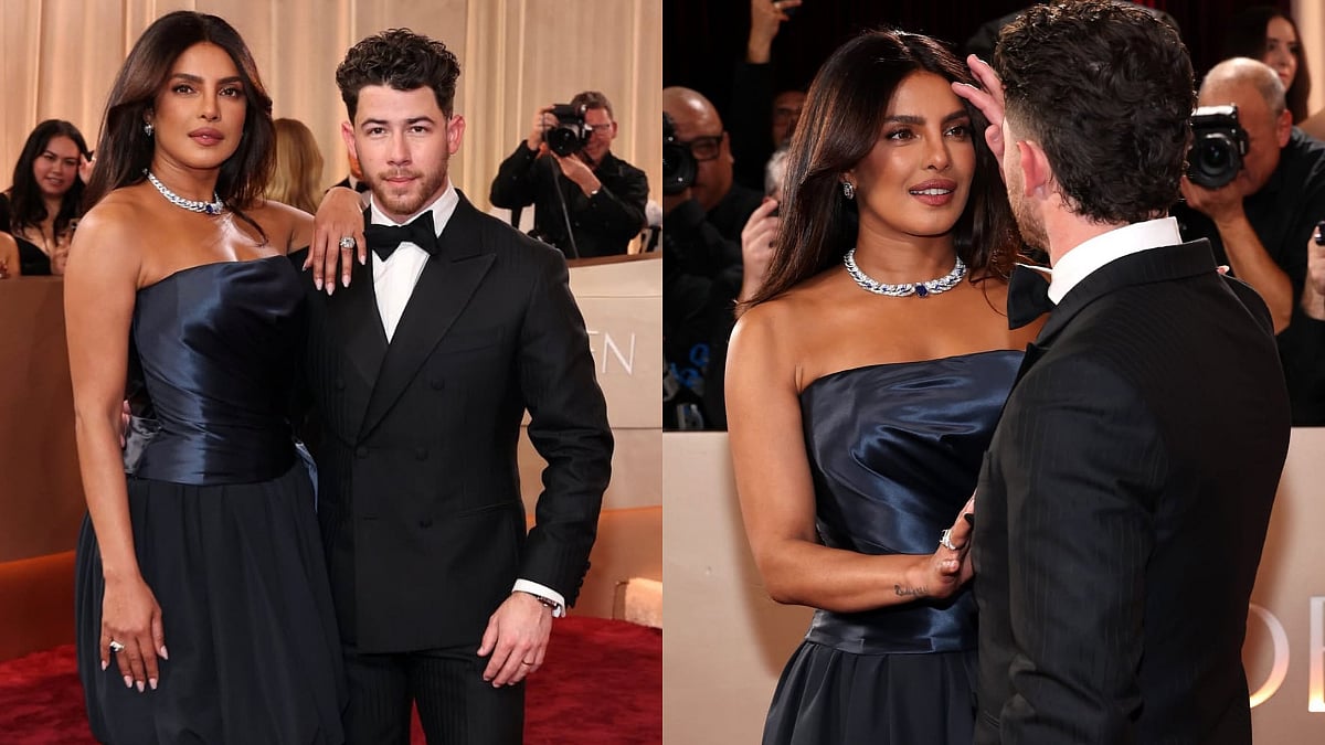 Nick Jonas Can't Take His Eyes Off Priyanka Chopra In Strapless Dior Gown & Bvlgari Diamond Jewels At Golden Globes 2026 