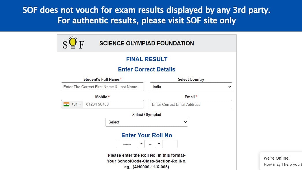 SOF Declares NSO Level 1 Result 2025–26 At results.sofworld.org/results; Direct Link Here 