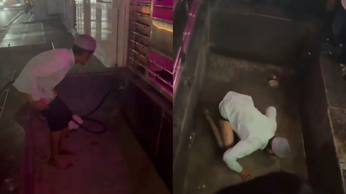 Disgusting! Muslim Man Defecates In Front Of Katta Maisamma Temple In Hyderabad; Locals Thrash Him, Ask To Clean Premises - Watch Video 